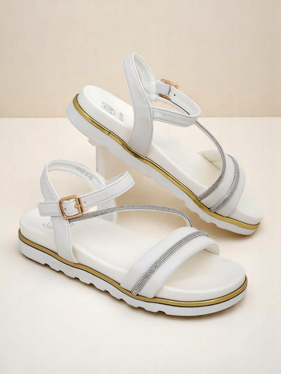 Sandales compensées Royalfashion pour femme avec strass Magnol