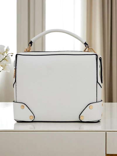 Royalfashion Petit sac à main carré en cuir écologique Mila Box