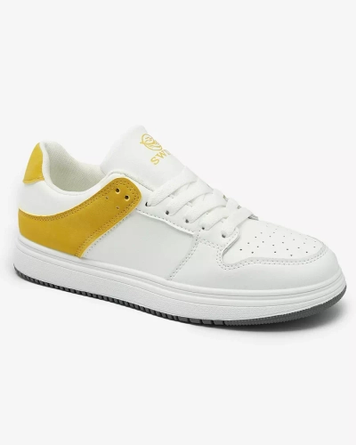 Royalfashion Chaussures de sport pour femmes blanc moutarde Elevace
