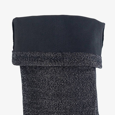 Bottes brillantes pour femmes en graphite sur le poteau de Goslaw - Chaussures