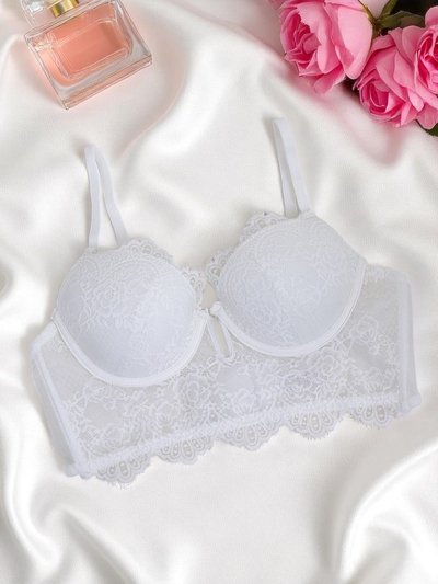 Royalfashion Soutien-gorge corset rembourré en dentelle pour femme Grace Corset