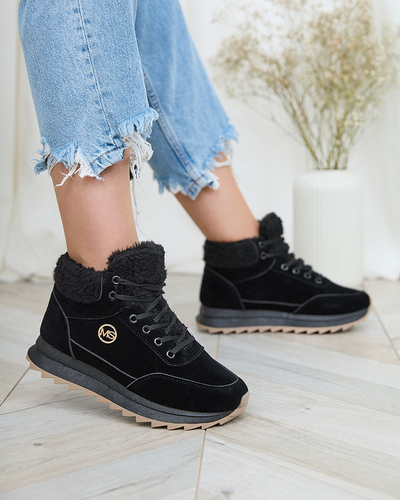 Royalfashion Chaussures de sport isolées pour femme en noir Cerrto