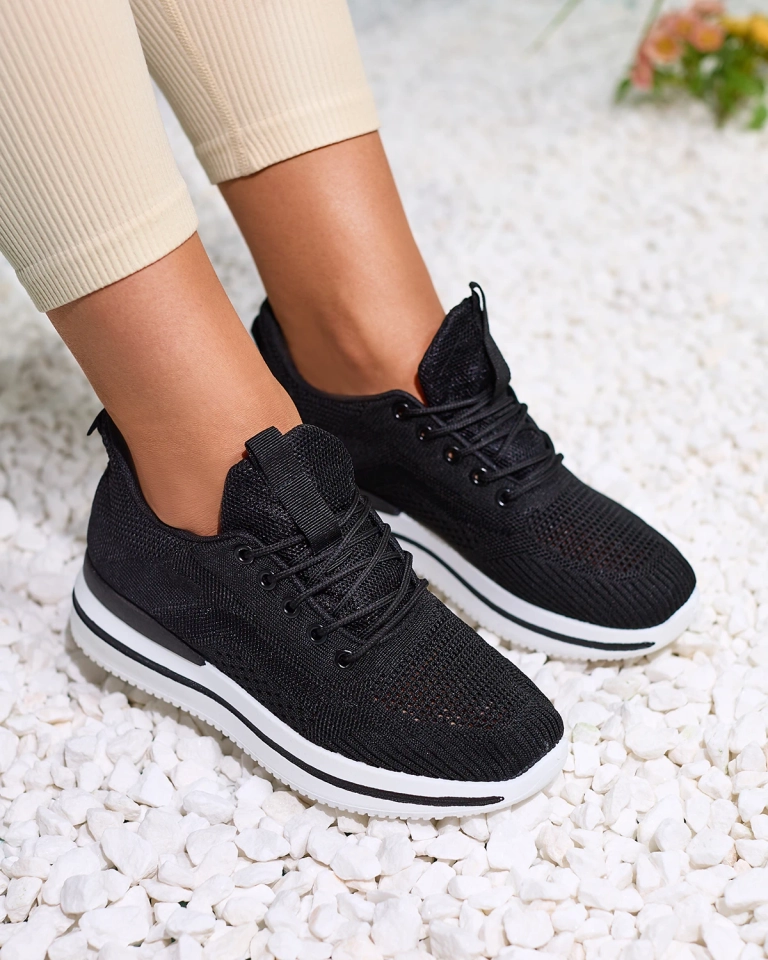 Royalfashion Chaussures de sport pour femmes noir Losoyta