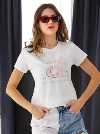 Royalfashion T-shirt en coton pour femmes Combinaison de Owality