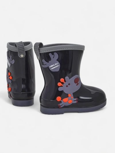 Bottes de pluie Royalfashion pour enfants avec des patchs Funny Time