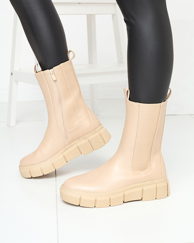 Bottines à plateforme pour femme en beige Couell - Footwear