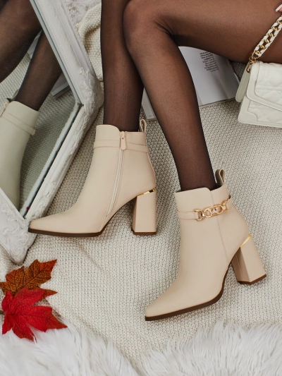 Bottines femme éco suède à talon bloc Ostirena