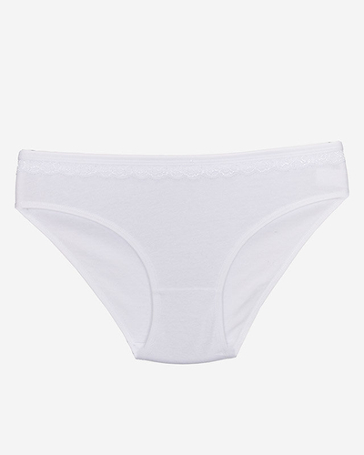 Culotte femme en coton type en blanc- Sous-vêtements