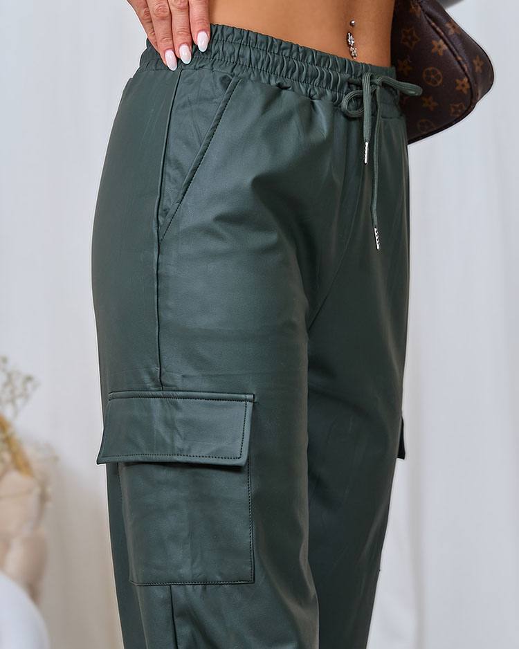 Royalfashion Pantalon de combat droit pour femme en noir