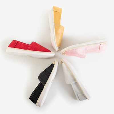 OUTLET Espadrilles noires pour femme avec un fil brillant Hagenti - Chaussures