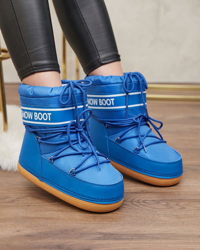 Royalfashion Bottes de neige bleues pour femme avec trépointe Soblesia