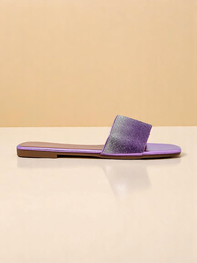 Royalfashion Sandales pour femmes ShinyGlow avec zircons