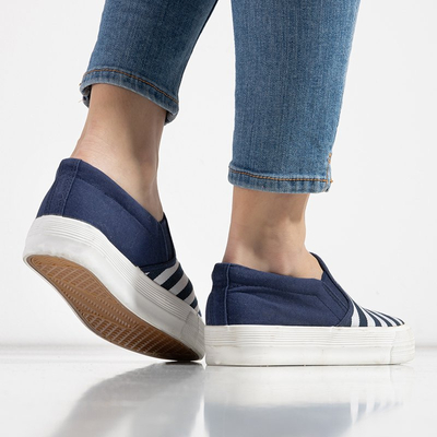 Baskets à enfiler pour femmes Apollonia bleu marine - Footwear
