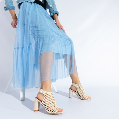 Sandales ajourées pour femmes beiges sur le poste Bettina - Chaussures