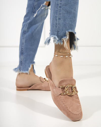 Babouches roses à la mocassins Gabbu- Shoes