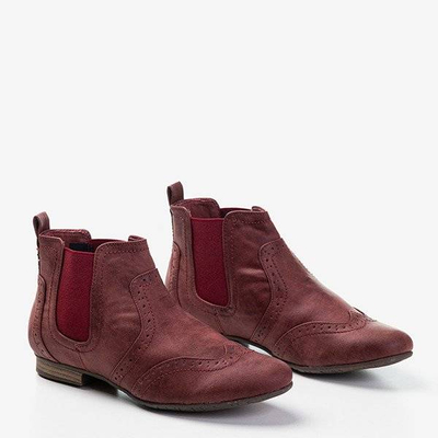 Bottines Chelsea rouges pour femmes - Chaussures