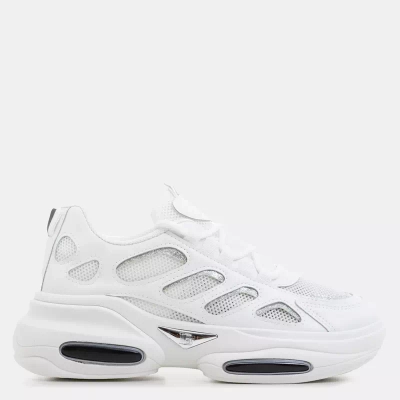 OUTLET Chaussures de sport femme blanches sur semelle épaisse Warina - Sporty