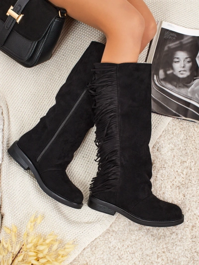 Bottes hautes pour femmes en éco-daim avec tige Ravion