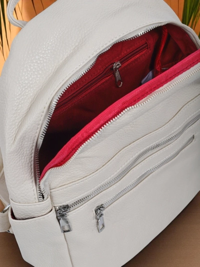 Aurelia Eleganza sac à dos femme Królewska moda beige A4 cuir éco