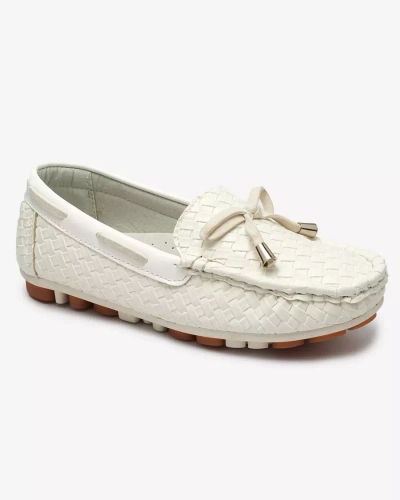 Mocassins blancs pour enfants Dannad- Footwear