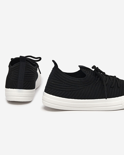 Royalfashion Noir femmes Manfer ribbed sneakers