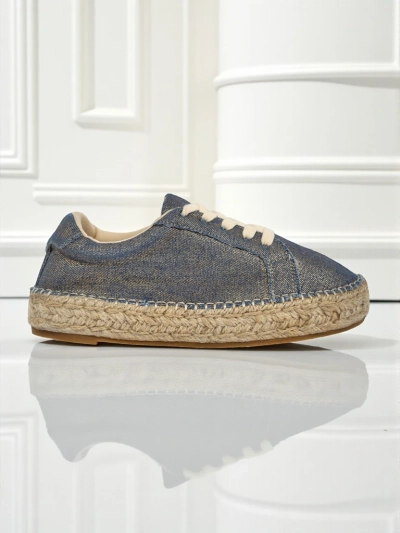 Aurelia Denim Espadrillos – sneakers pour femmes à talon plat et en tissu