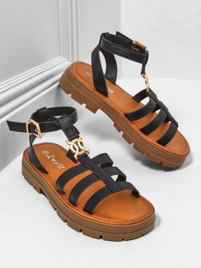 Royalfashion Sandales pour femmes Golden Livia