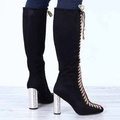 Bottes noires à lacets tressés Kira - Footwear