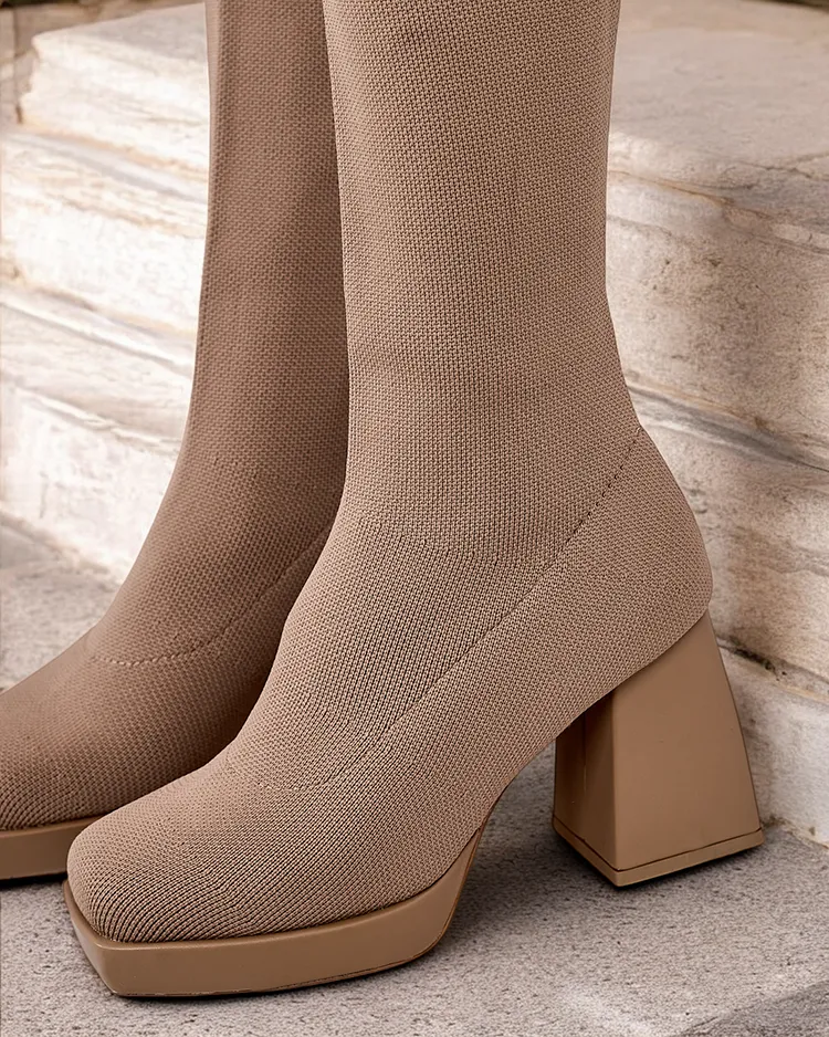 Royalfashion Bottines à enfiler pour femmes Arumii