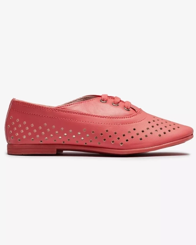 Mocassins ajourés roses pour enfants Janno- Footwear