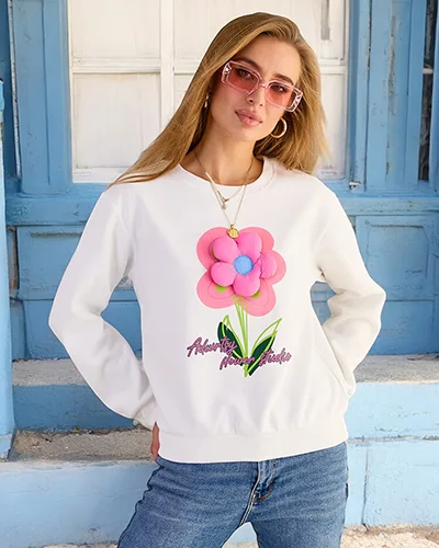 Royalfashion Sweat mince imprimé pour femme