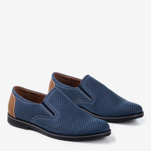 Chaussures homme bleu marine à dessus ajouré Lonberg - Chaussures