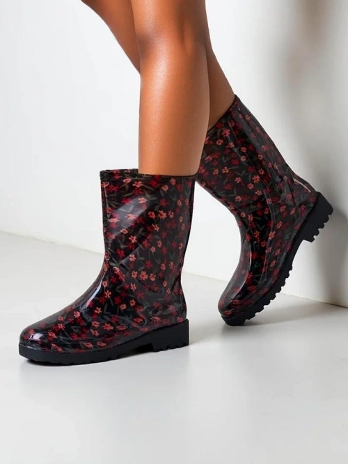 Bottes en caoutchouc pour femmes Royalfashion à motif floral Rowess