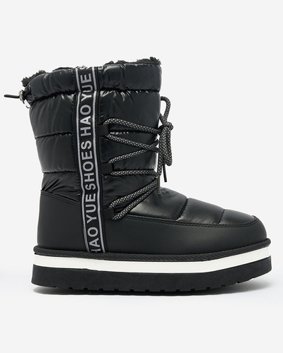 Royalfashion Noir Bottes de neige pour femmes Gepanden