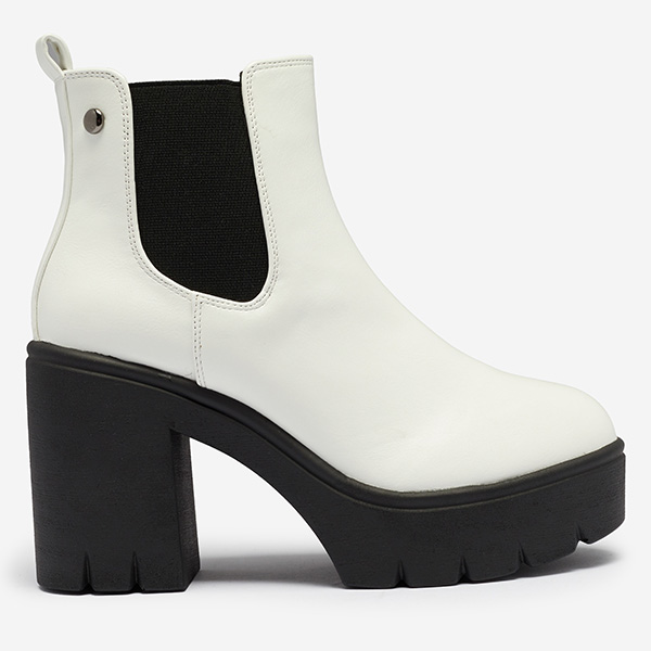 OUTLET Bottes blanches pour femme sur tige haute. Arlinn- Footwear