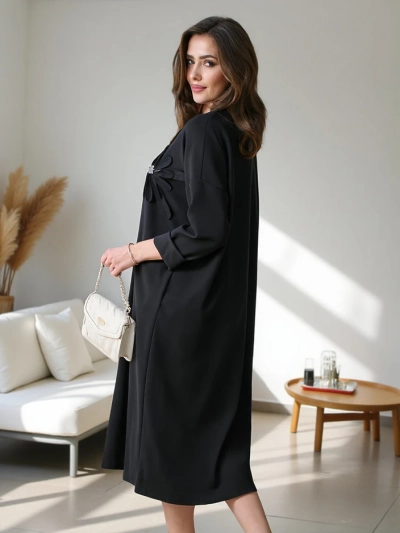Robe midi femme Royalfashion en tissu surdimensionné avec fleur