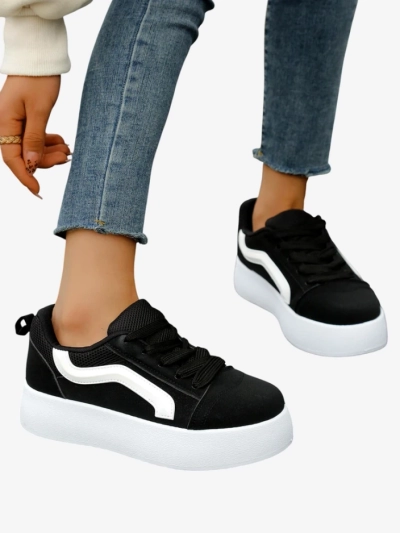 Royalfashion Baskets de Sport à Plateforme pour Femmes Ensis