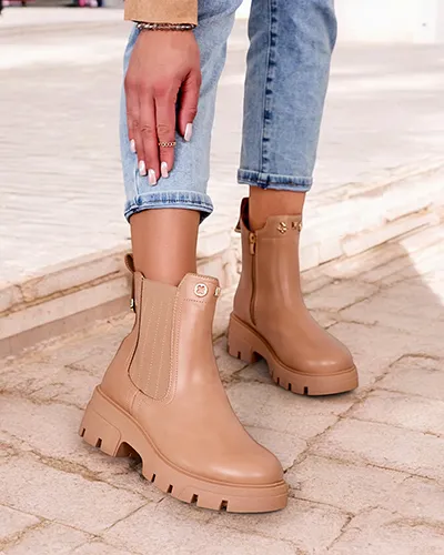 Royalfashion Bottes pour femmes à semelle plus épaisse Gegri