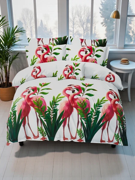 Royalfashion Ensemble de literie à motifs 160x200 4 PIÈCES