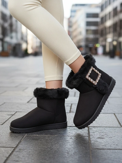 Royalfashion Bottes pour femmes a'la bottes de neige avec ornement Galaes