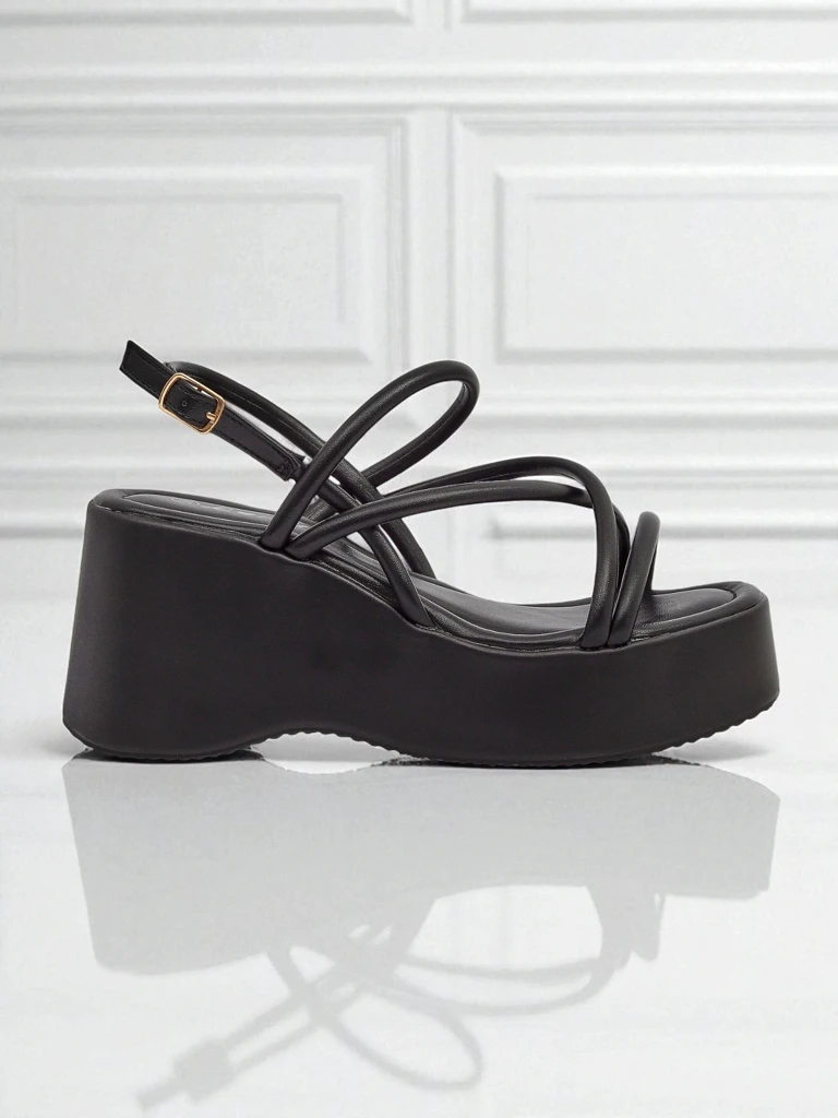 Royalfashion Sandales compensées pour femmes Skyline Straps