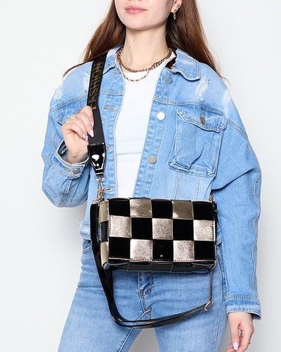 Petit sac à main noir et or pour femme - Accessoires