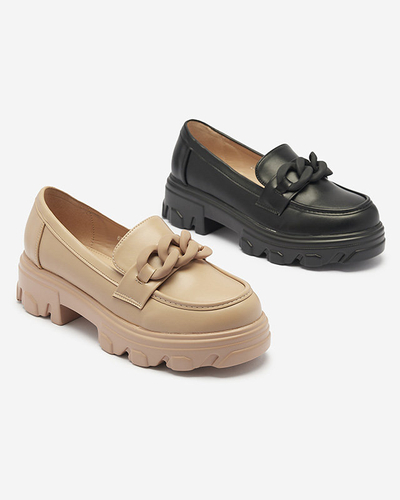 OUTLET Mocassins pour femme en noir Aromg- Footwear