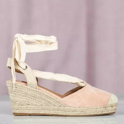 OUTLET Espadrilles roses compensées Margaretta - Chaussures