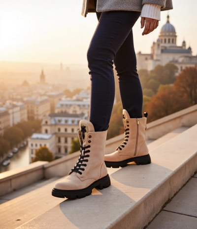 Bottes de travail pour femmes en éco-suède Royalfashion Moxox