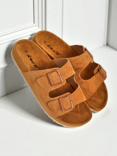 Royalfashion Sandales pour femmes en éco-daim avec boucles Bella Duo