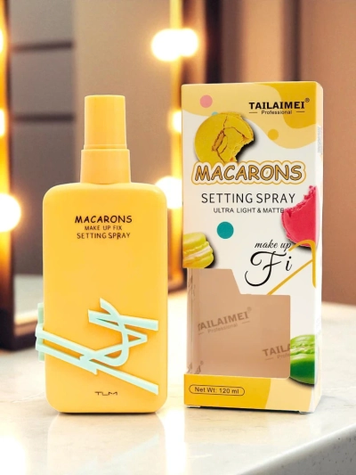 Macarons Spray Fixateur de Maquillage Jaune