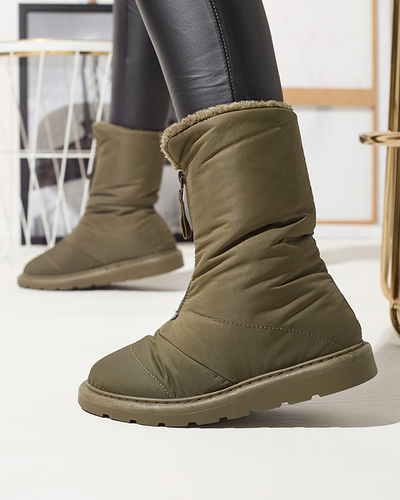 Bottes pour femmes vert foncé a'la bottes de neige Tirigga- Footwear