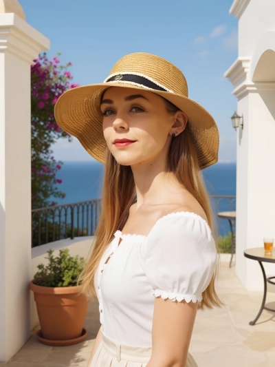 Royalfashion Chapeau de paille femme Sunny Meadow