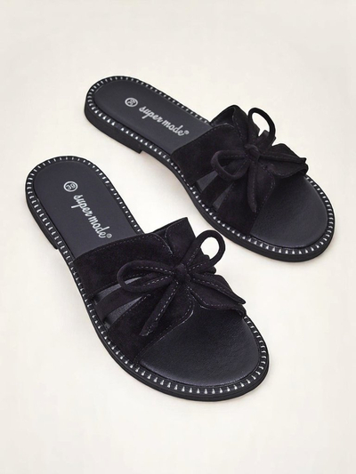 Mules plates femme Royalfashion avec nœud Gerber